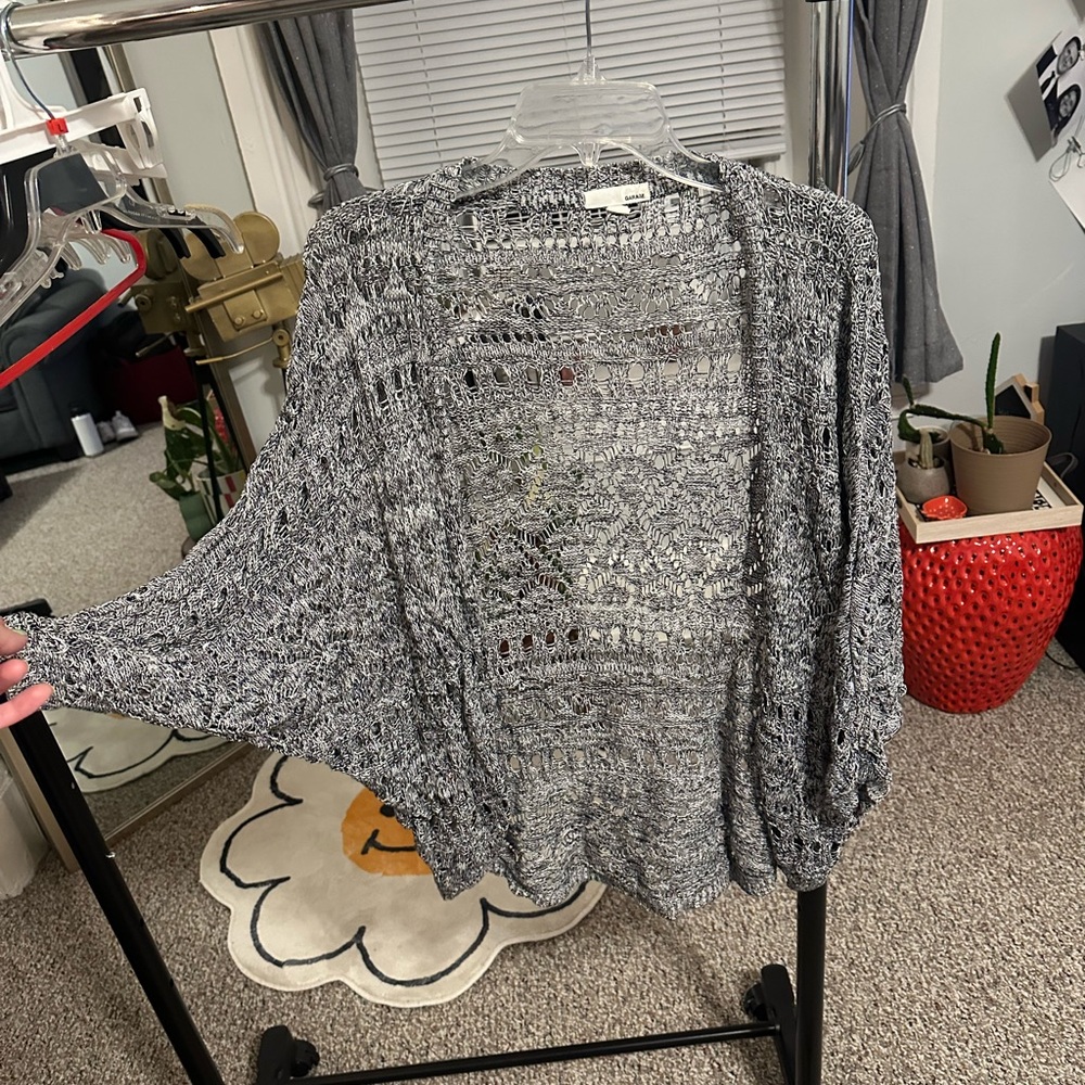 Garage Black and White Knit Cardigan